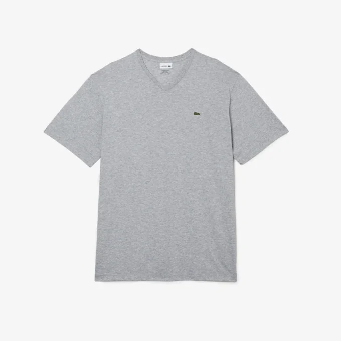 Men’s Tall Fit Ribbed V-Neck Cotton T-Shirt
