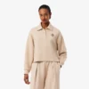 Oversized Ribbed Polo Sweatshirt