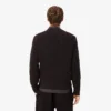 Pearl Rib Knit Badge Accent Sweater