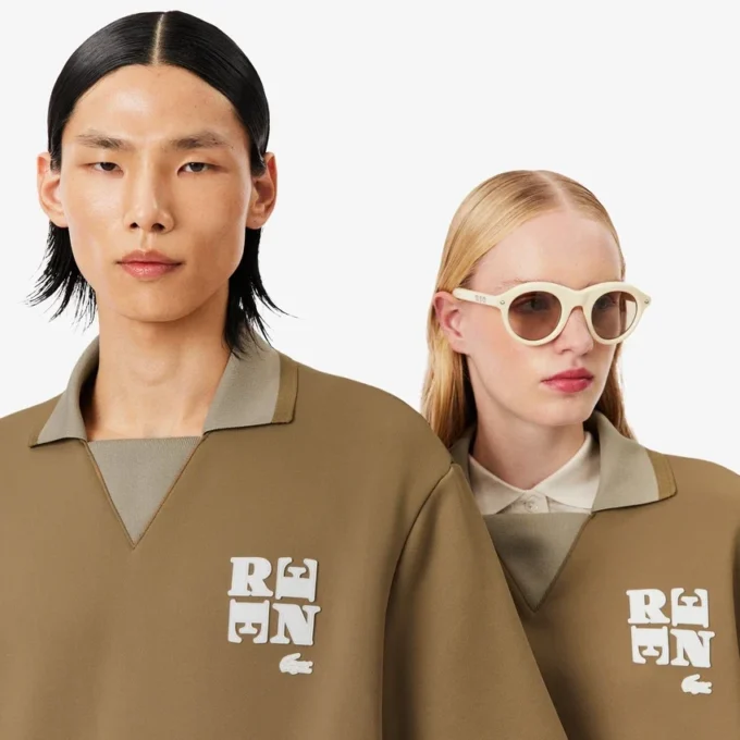 Runway Badge Accent Oversized Satin Polo Shirt