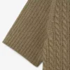 Runway Cable Knit Polo Collar Sweater