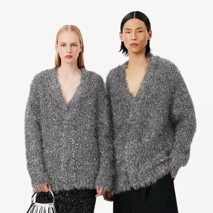 Runway Lurex Knit Cardigan