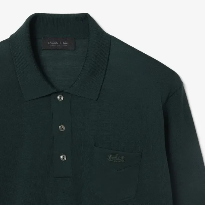 Runway Polo Collar Merino Wool Sweater