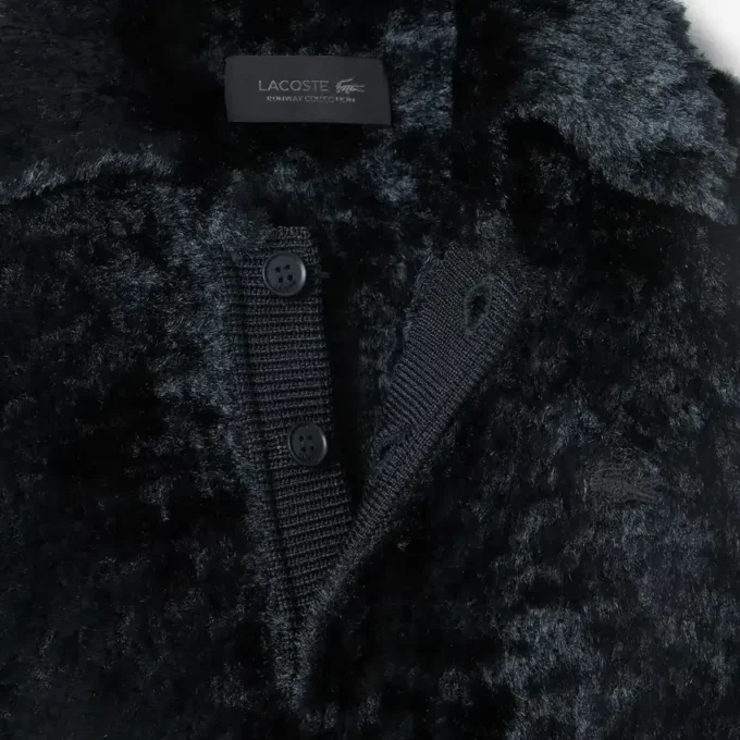 Runway Polo Collar Velour Sweater