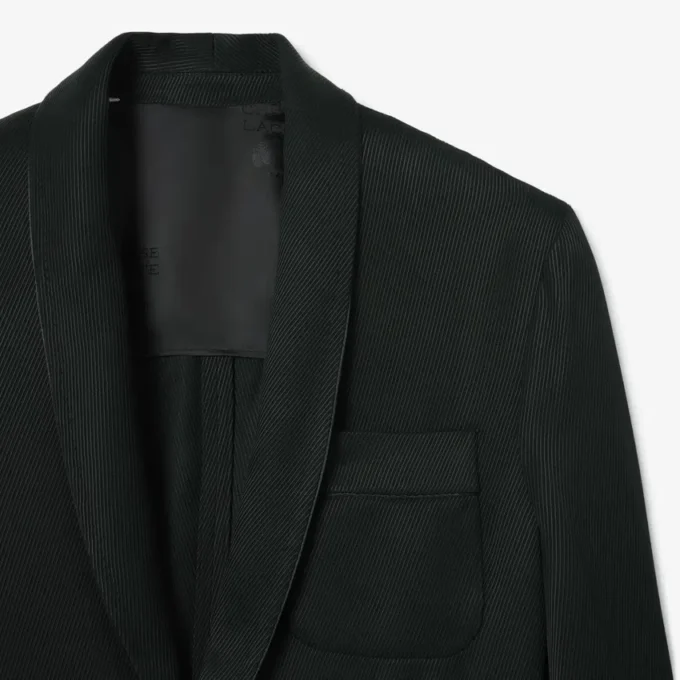 Runway Satin Shawl Neck Blazer
