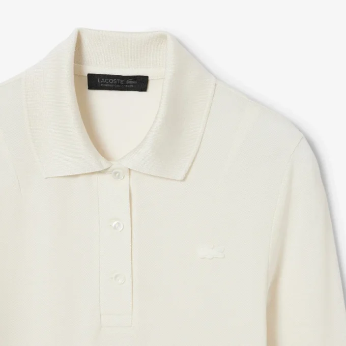 Runway Slim Fit Long Silk Sleeved Polo Shirt