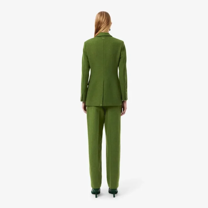 Runway Straight Fit Slub Wool Tailored Pants