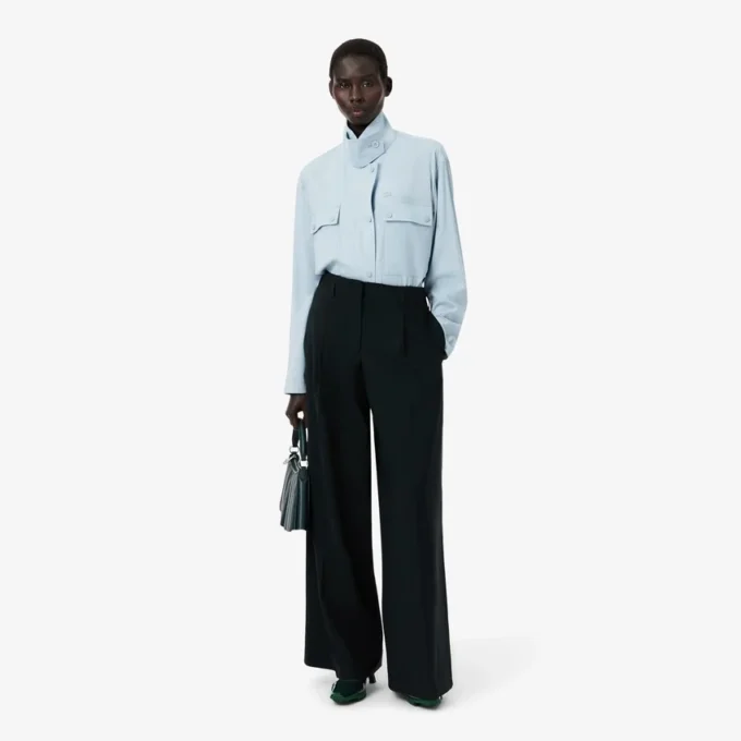 Runway Wide Fit Wool Blend Pants