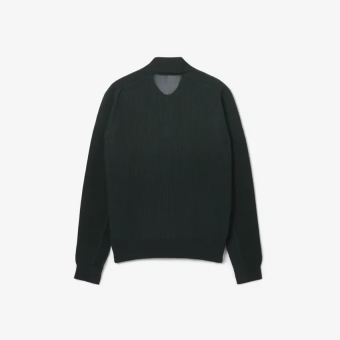 Runway Wool Blend Polo Collar Sweater