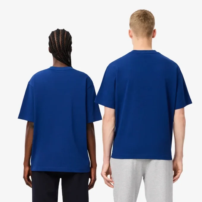 Unisex Loose Fit Heavy Cotton Badge T-Shirt