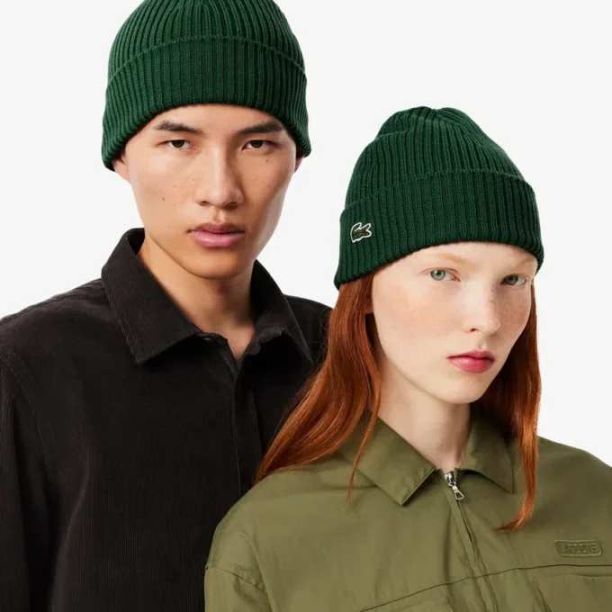Unisex Rib Knit Brushed Wool Beanie