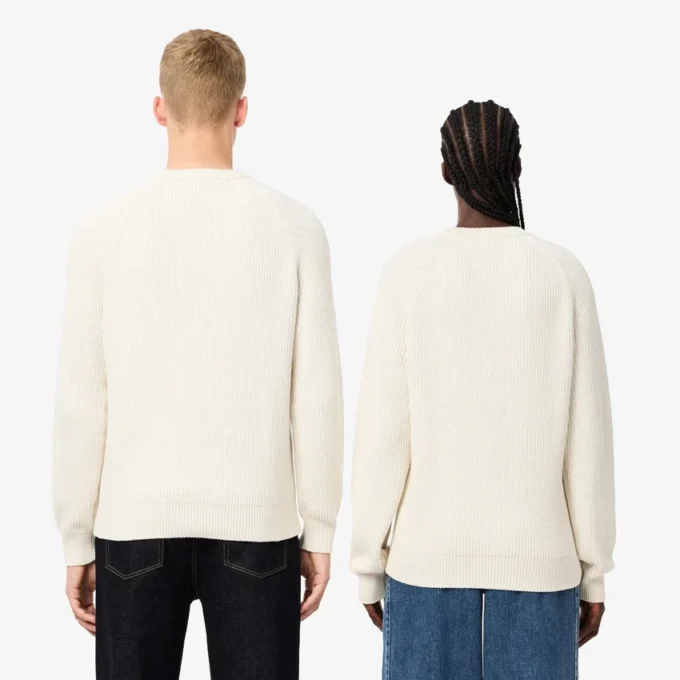 Unisex Ribbed Cotton Badge Sweater